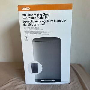 Anko 30L Matte Grey Pedal Bin